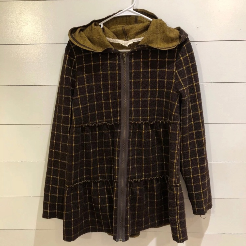 Anthropologie oddi Ruffle Zip Up Hoodie Jacket S